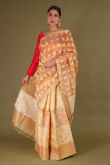 Beige and Red Mekhela Chador4318 video